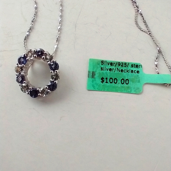 Genuine Tanzanite and Topaz necklace - Picture 5 of 8